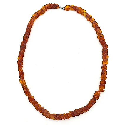 Litvanya Kehribar Özel Kesim Kolye LK22 - 4