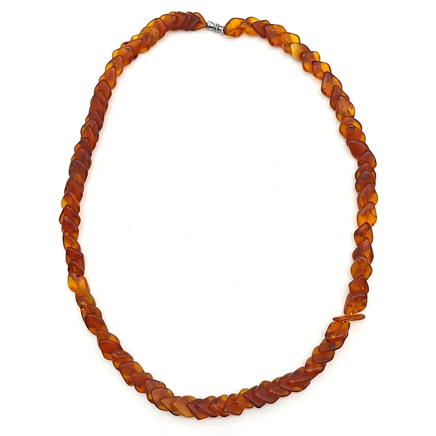 Litvanya Kehribar Özel Kesim Kolye LK24 - 4