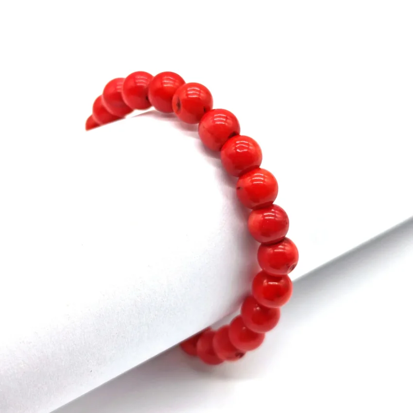 Mercan Taşı Doğal Taş Bileklik – 8 mm K3 - 1