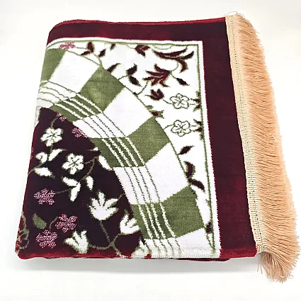 Mescidi Nebevi Ravza Motifli Seccade 70x115 850 Gr Bordo M1 (1)