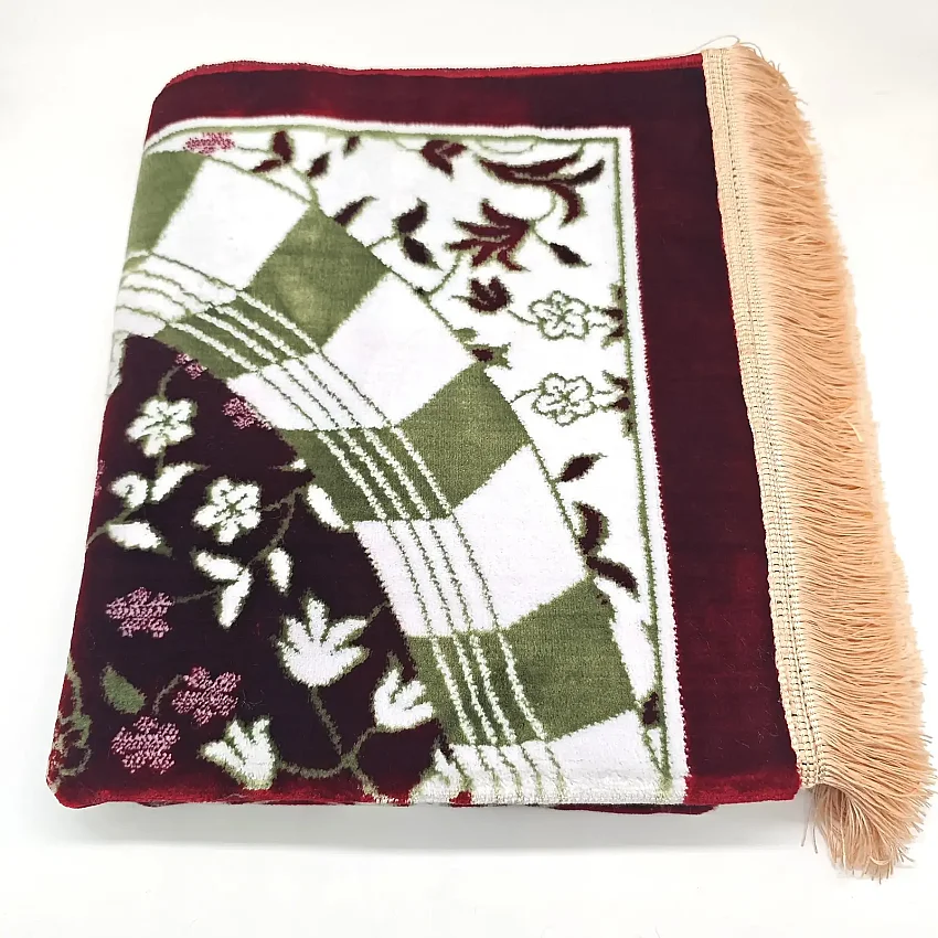 Mescidi Nebevi Ravza Motifli Seccade 70x115 850 Gr Bordo M1 - 2