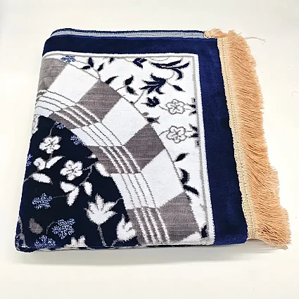 Mescidi Nebevi Ravza Motifli Seccade 70x115 850 Gr Lacivert M1 (1)