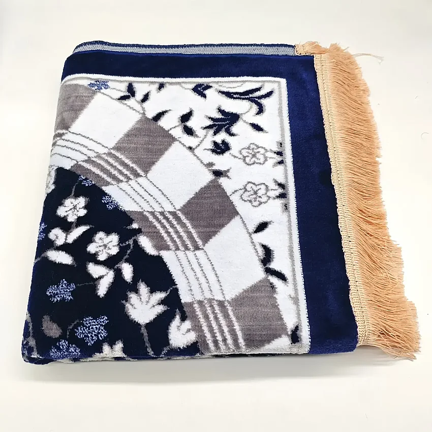 Mescidi Nebevi Ravza Motifli Seccade 70x115 850 Gr Lacivert M1 - 2