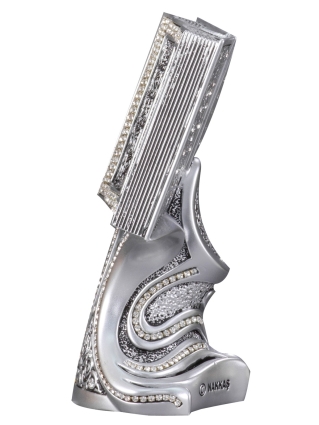 Nakkaş Kitap Boytu (Orta Boy | Gümüş | Ayet-el Kürsi ve Nazar) - 2