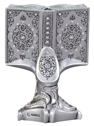 Nakkaş Kitap Boytu (Orta Boy | Gümüş | Ayet-el Kürsi ve Nazar) - 3