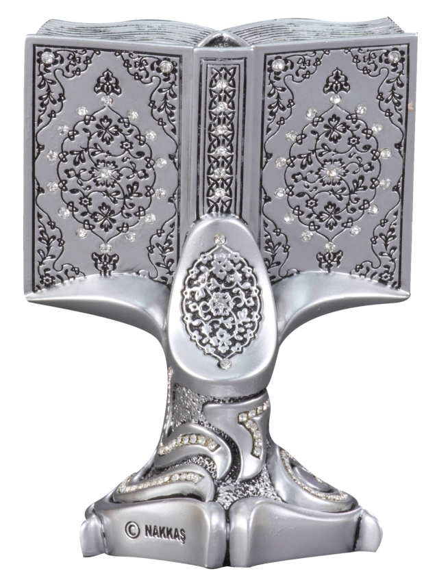 Nakkaş Kitap Boytu (Orta Boy | Gümüş | Ayet-el Kürsi ve Nazar) - 3