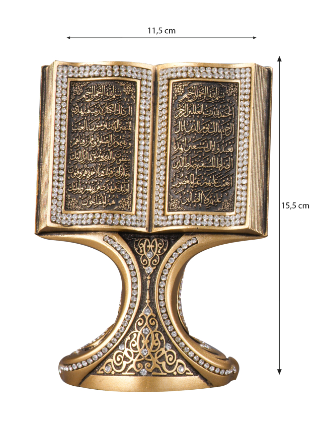 Nakkaş Kitap Boytu (Orta Boy | Sarı | Fatiha ve Bakara) - 4