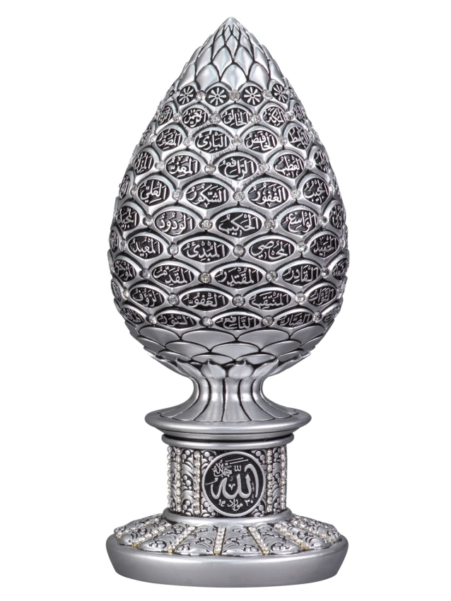 Nakkaş Kozalak Boytu (Büyük Boy | Gümüş | Esma-ül Hüsna) - 1