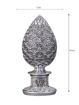 Nakkaş Kozalak Boytu (Büyük Boy | Gümüş | Esma-ül Hüsna) - 3