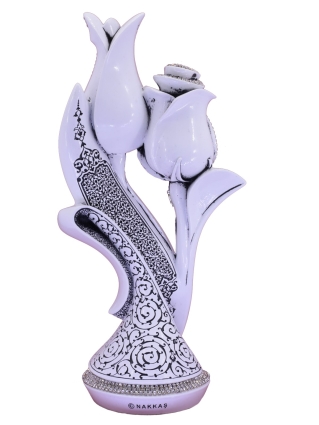 Nakkaş Lale Gül Boytu (Büyük Boy | Beyaz) - 3