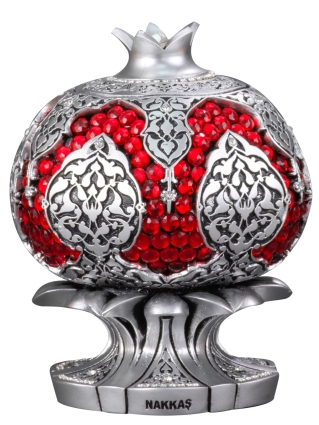 Nakkaş Nar Boytu (Orta Boy | Gümüş | Desenli) - NK