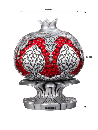 Nakkaş Nar Boytu (Orta Boy | Gümüş | Desenli) - NK (1)