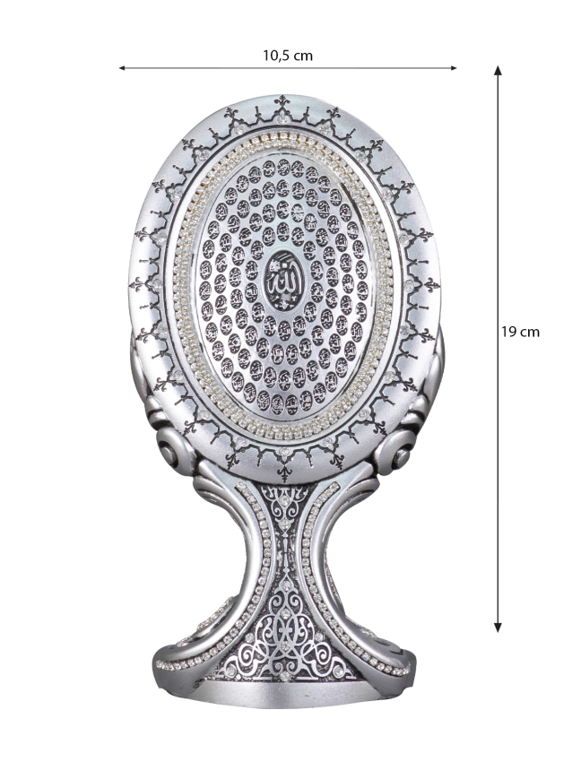 Nakkaş Oval Boytu (Orta Boy | Gümüş | Esma-ül Hüsna) - 5