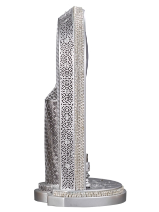 Nakkaş Saatli Mihrap Boytu (Büyük Boy | Gümüş) - 3