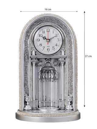 Nakkaş Saatli Mihrap Boytu (Büyük Boy | Gümüş) - 5