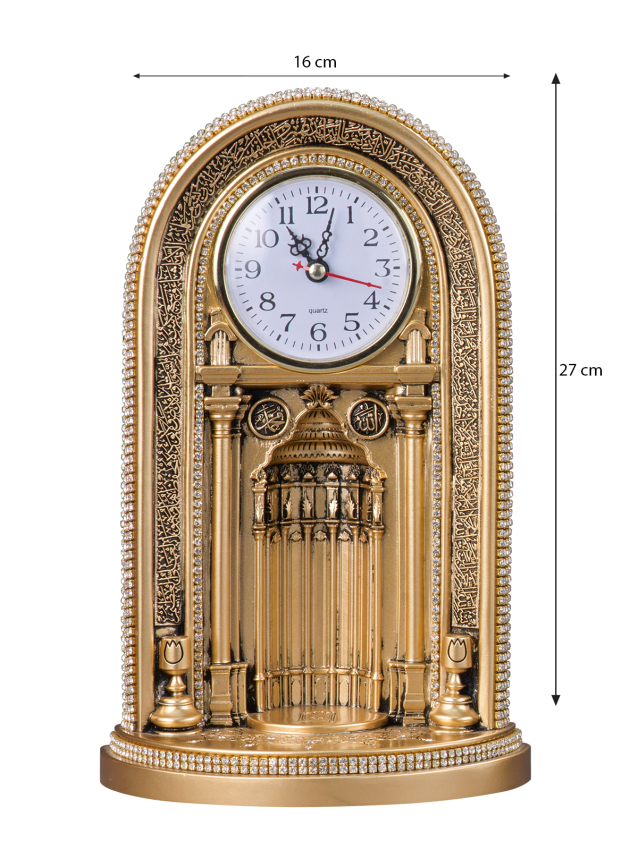 Nakkaş Saatli Mihrap Boytu (Büyük Boy | Sarı) - 4