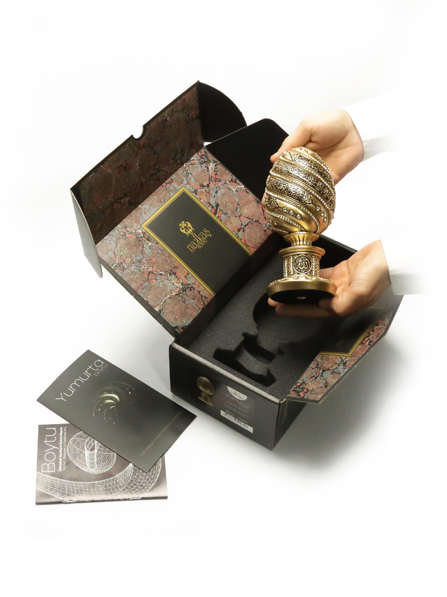 Nakkaş Yumurta Boytu (Orta Boy | Sarı | Ayet-el Kürsi) - 5