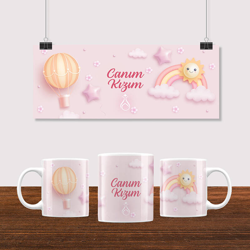Neşe Koleksiyonu Seramik Kupa Canım Kızım Model 4 - 4