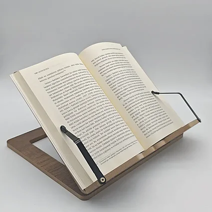 Ahşap Kitap Okuma Standı Standart Boy 27X22 cm - Serhendi Logolu - Nida M4 - 7