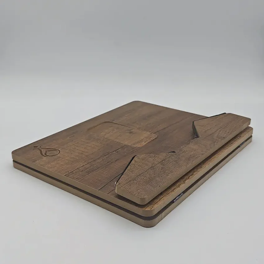 Ahşap Kitap Okuma Standı Standart Boy 27X22 cm - Serhendi Logolu - Nida M4 - 5