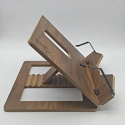 Ahşap Kitap Okuma Standı Standart Boy 27X22 cm - Serhendi Logolu - Nida M4 - 6