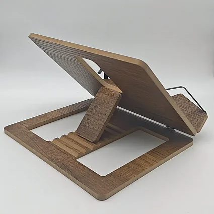 Ahşap Kitap Okuma Standı Büyük Boy 33X26 cm - Serhendi Logolu - Nida M3 - 3