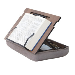 Minderli Ahşap Kitap Okuma Standı Eğim Ayarlanabilir Çizim Okuma Evden Çalışma Minderli Laptop Sehpası - Nida M1 - 1