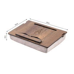 Minderli Ahşap Kitap Okuma Standı Eğim Ayarlanabilir Çizim Okuma Evden Çalışma Minderli Laptop Sehpası - Nida M1 - 3