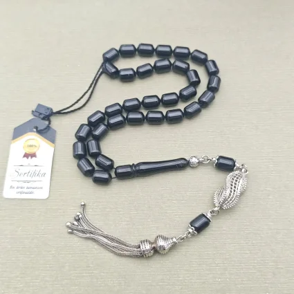 Oltu Taşı 33'lük Arpa Kesim Tesbih