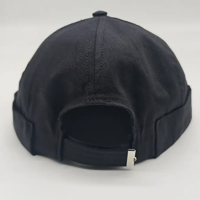 Pamuk Gabardin Cırt Ayarlı Bere Takke Siyah M3 - 2
