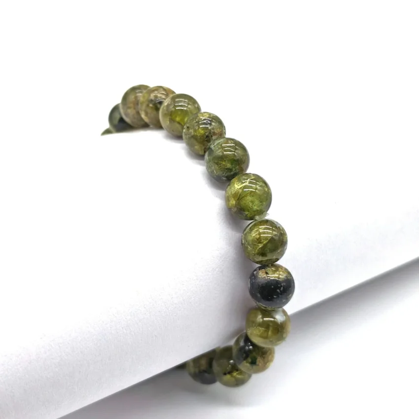 Peridot Küre Kesim Doğal Taş Bileklik – 8 mm K6 - 1