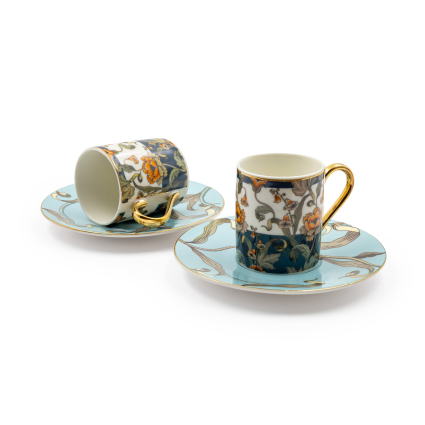 6 Kişilik 12 Parça Porselen Kahve Fincan Takımı - Reyhan 12 M1 - 3