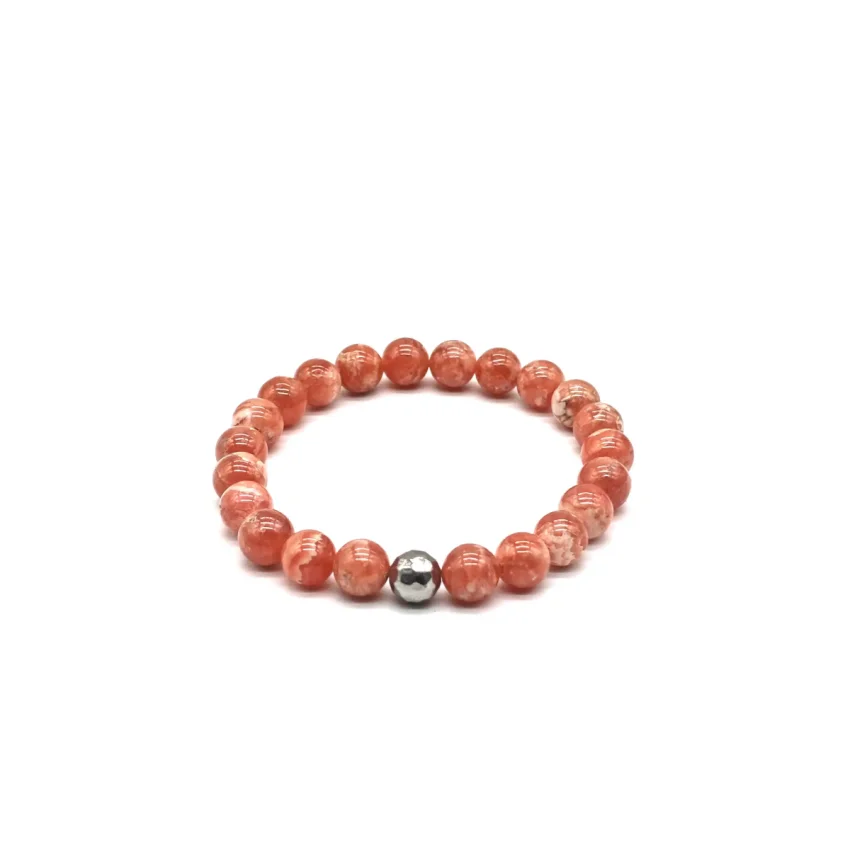 Rodokrozit Doğal Taş Bileklik – 8 mm K9 - 3