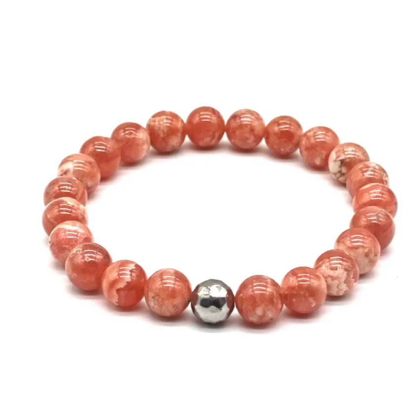 Rodokrozit Doğal Taş Bileklik – 8 mm K9 - 2