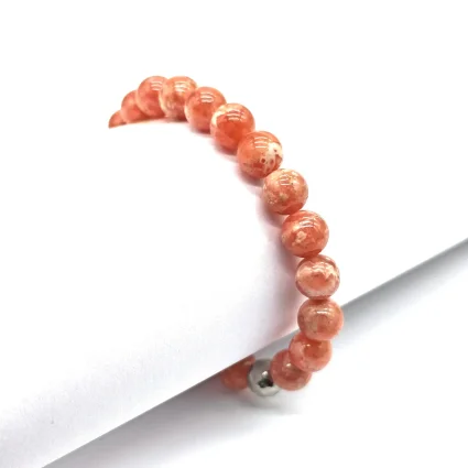 Rodokrozit Doğal Taş Bileklik – 8 mm K9