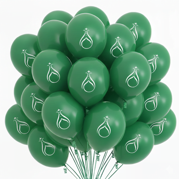 Serhendi Logo Baskılı Yeşil Balon 100 lü - 1