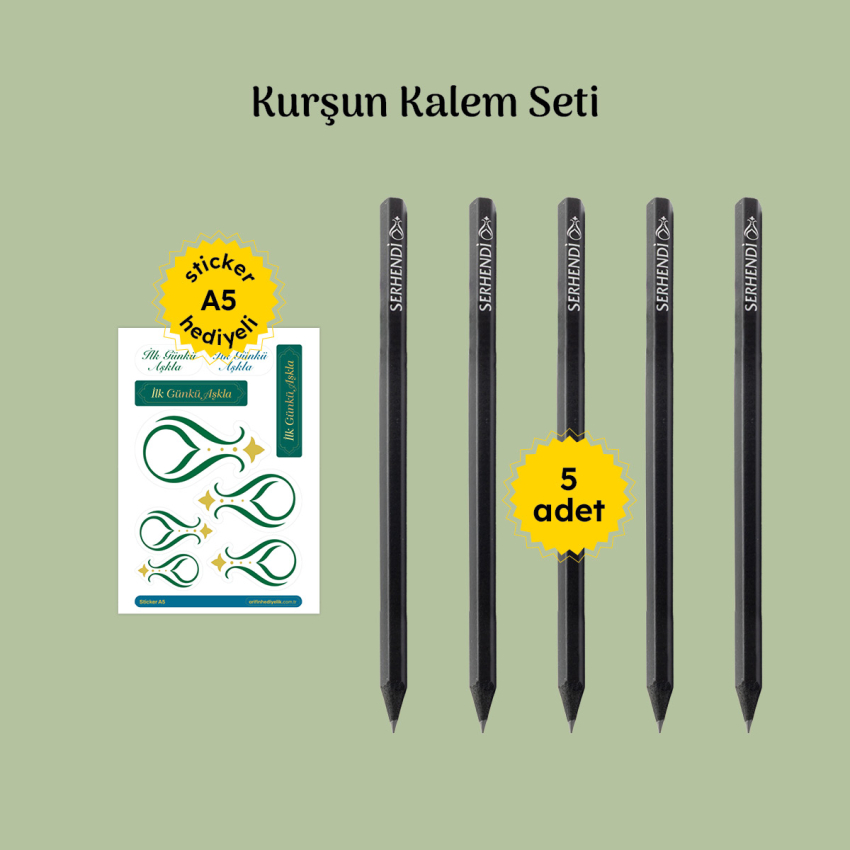 Serhendi Logolu 5 Li Kalem Seti M3 - 1