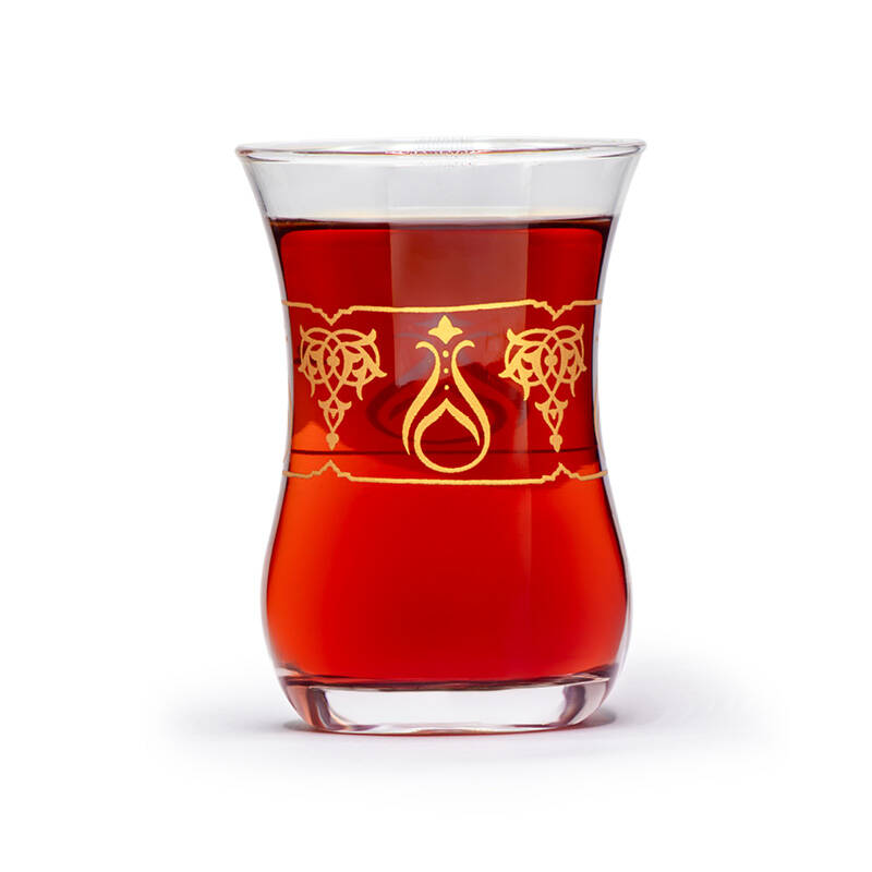 Paşabahçe 6 Kişilik 6 Parça Cam Çay Seti - Serhendi Logolu - Dem 6 M3 - 1