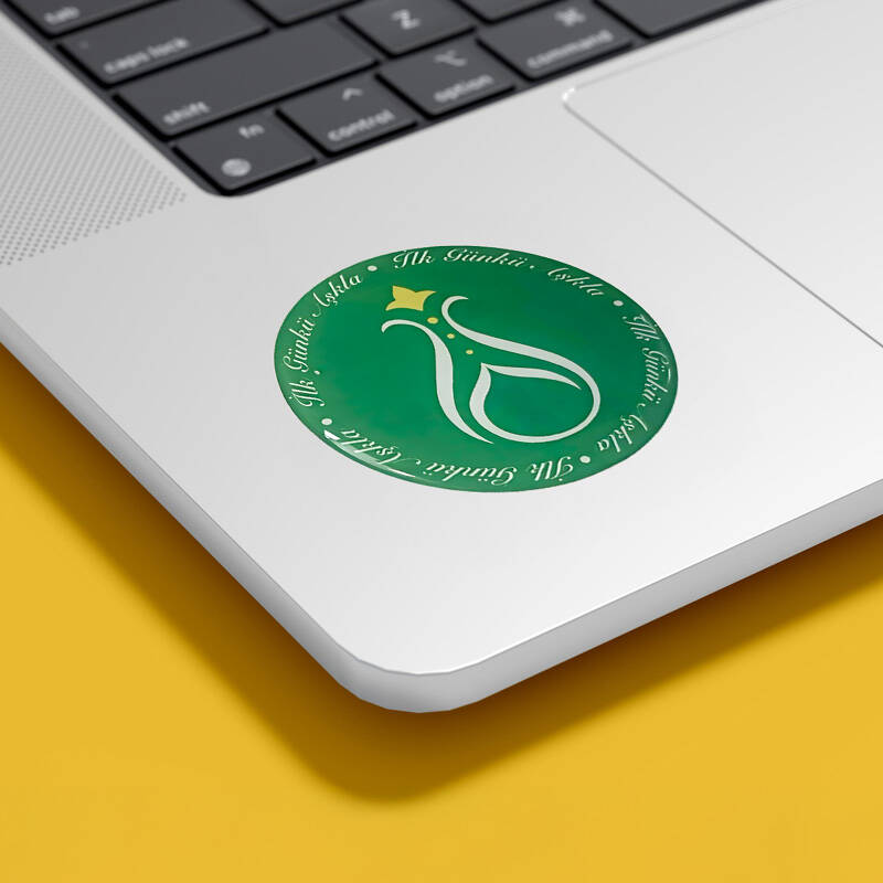 Damla Sticker 6 cm Serhendi Logolu İlk Günkü Aşkla M1 - 1