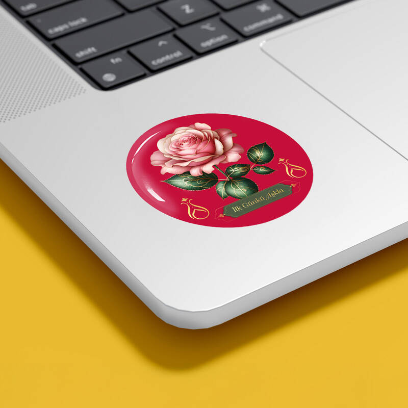 Damla Sticker 6 cm Serhendi Logolu İlk Günkü Aşkla M5 - 1