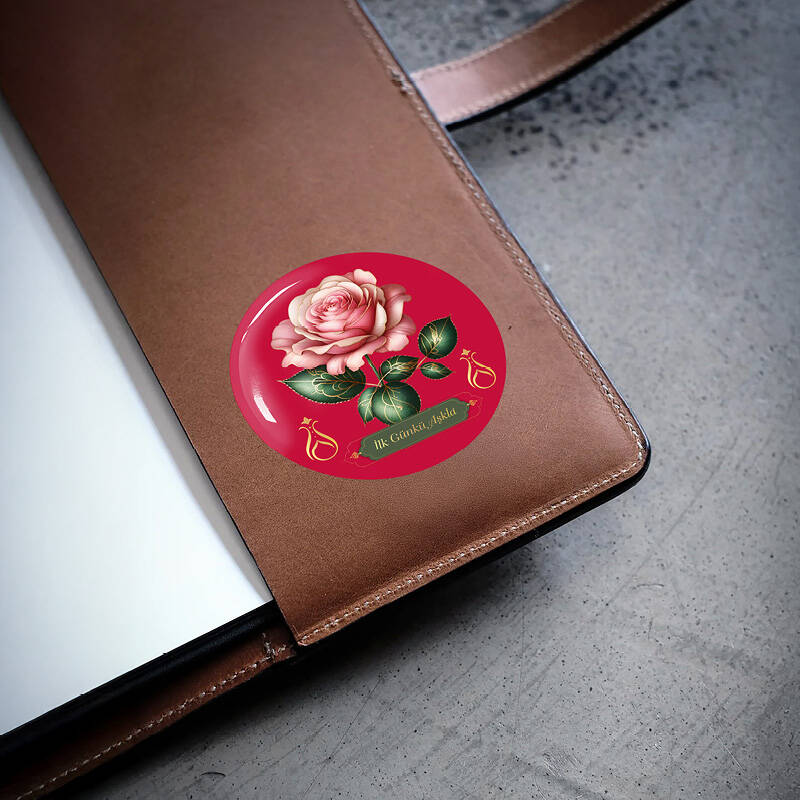 Damla Sticker 6 cm Serhendi Logolu İlk Günkü Aşkla M5 - 2