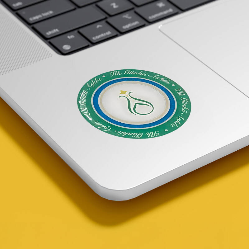 Damla Sticker 6 cm Serhendi Logolu İlk Günkü Aşkla M7 - 1