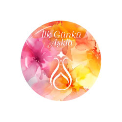 Damla Sticker 6 cm Serhendi Logolu İlk Günkü Aşkla M9 - 3