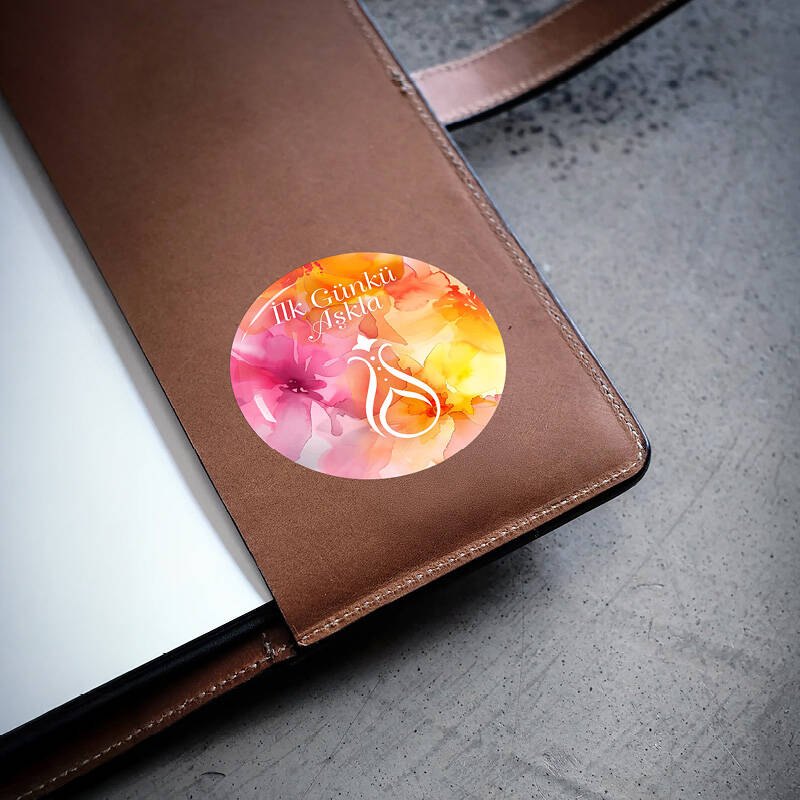 Damla Sticker 6 cm Serhendi Logolu İlk Günkü Aşkla M9 - 2