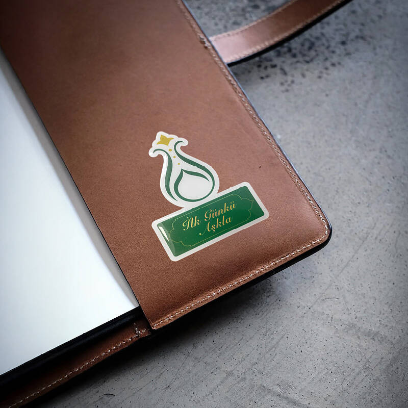 Damla Sticker 6 cm Serhendi Logolu İlk Günkü Aşkla M10 - 2