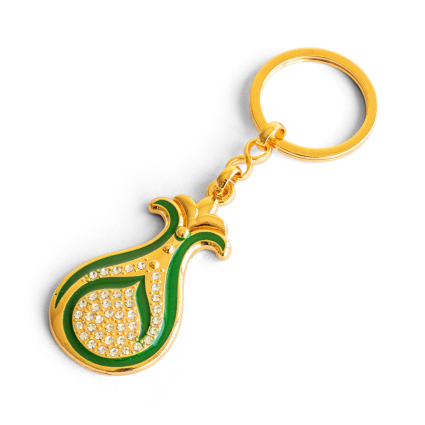 Serhendi Logolu Taşlı Metal Anahtarlık, Altın-Gümüş 10Lu - 3