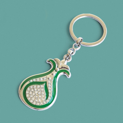 Serhendi Logolu Taşlı Metal Anahtarlık, Altın-Gümüş 10Lu - 4