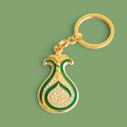 Serhendi Logolu Taşlı Metal Anahtarlık, Altın - 3