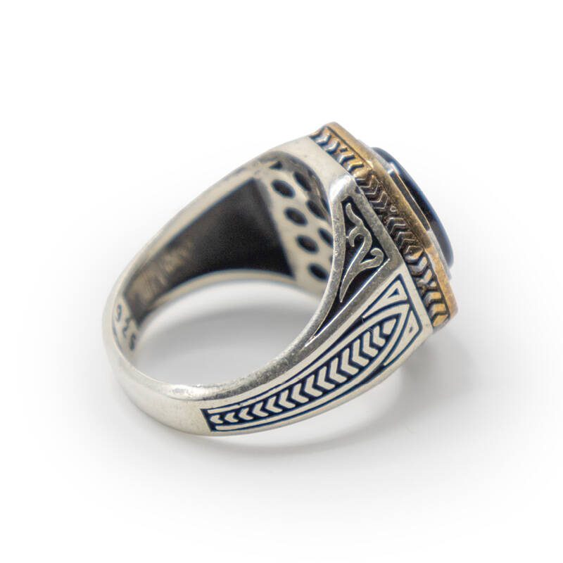 Siyah Zirkon Taşlı Erkek Gümüş Yüzük - Revan M6 - 4