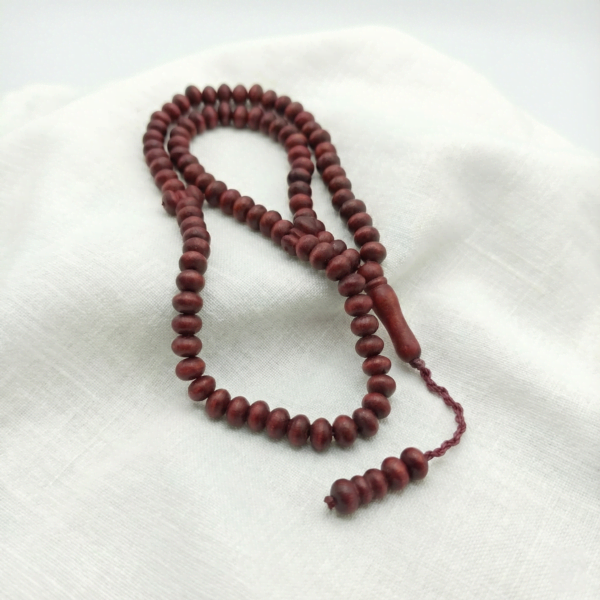 Şimşir Ağacı 99'luk Vird Tesbihi Bordo - 2